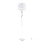 Lampadaire - grace - blanc avec or - 1 lumière - e14 - 165 cm - cristal Lampadaire - grace - blanc avec or - 1 lumière - e14 - 165 cm - cristal