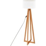 Lampadaire molu bois blanc h140cm - atmosphera createur dinterieur
