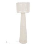 Lampadaire design en coton blanc 45x45x145 cm
