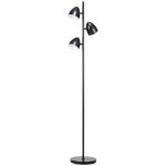 Lampadaire design industriel 3 ampoules max. 40 w abats - jours orientables acier noir 38x28x169cm noir ...