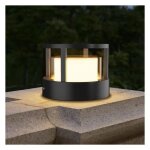 Lampadaire dext�rieur rond � led 15 w en aluminium ip65 �clairage dext�rieur blanc chaud pour all�e de ...