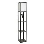 Lampadaire �tagere 3 temp�ratures de couleur lampe de salon sur pied avec ampoule led