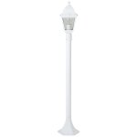 Lampadaire extrieur - brilliant - nissie - blanc - mtal / verre - 1xe27 60w - ip44