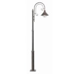 Lampadaire ext�rieur faro barcelona nautica 2. 2m rouille - m�tal et verre - culot e27 - ip33
