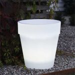 Lampadaire extrieur - hot - pot de fleur lumire jardin - led solaire - blanc