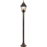 Lampadaire extrieur janel - brilliant - noir dor - mtal / verre - ip44