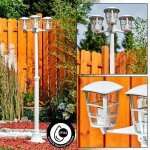 Lampadaire dextrieur - hofstein - lalwori - mtal blanc - plastique transparent - ip44