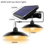 Lampadaire extérieurlampe solaire suspendue à double tête avec ligne lumière blanche chaude luminaire ... Lampadaire extérieurlampe solaire suspendue à double tête avec ligne lumière blanche chaude luminaire ...