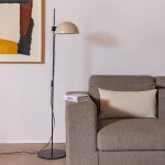 Lampadaire - faro - dominica - beige - acier - e27 - 150 cm