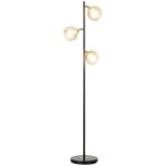 Homcom - lampadaire sur pied - mtal - 36x36x162cm - noir
