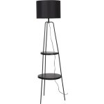 Lampadaire - athm design - haines - noir - abat - jour tissu - pieds m�tal noir