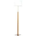 Lampadaire à led aluminor quatro chrome chêne clair Lampadaire à led aluminor quatro chrome chêne clair