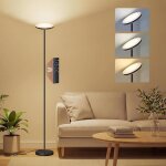 Lampadaire led lampe sur pied 30 w t�te orientable pour chambre bureau minuterie sans lampe de lecture ...