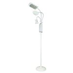 Lampadaire led avec loupe et pince - 45 w - abs et m�tal - �clairage flexible - int�rieur