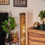 Lampadaire - hofstein - tumba - mtal noir et cuivr - led 8w - 103 cm de hauteur
