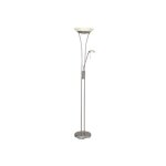 Lampadaire avec liseuse finn - 1x18w led int�gr�e - acier / verre blanc - brilliant - g93035 13