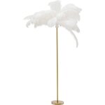 Lampadaire - kare - plumes 165cm - blanc - mtal - design contemporain