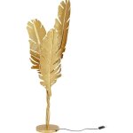 Lampadaire - kare - plumes dor�es - led - jaune - contemporain