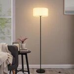 Lampadaire r�tro lampadaire de salon - lampadaire avec abat - jour en papier blanc base g9