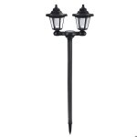 Lampadaire solaire ext�rieur 150cm vintage �tanche lumi�re chaud d�coratif pour jardin porche et porte ...