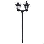 Lampadaire solaire ext�rieur 170cm vintage �tanche lumi�re chaud d�coratif pour jardin / porch et porte ...