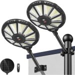 Lampadaire solaire ext�rieur - zgeer - 600w - 590 led - d�tecteur de mouvement - t�l�commande - 6500k ...