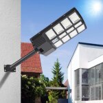 Lampadaire solaire - hengda - modle compact - led 6500k - dtecteur de mouvement - panneau solaire intgr ...