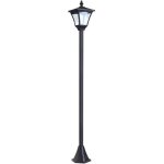 Lampadaire solaire led classique noir 15x15x120cm - homcom
