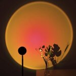 Lampadaire sunset - led - projection de coucher de soleil - projecteur rotatif  180  - alimentation ...