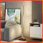 Lampadaire sur pied - akozon - 14297 - double spirale - led blanc neutre 4500k - 3 niveaux (interrupteur ...