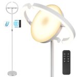 Lampadaire sur pied fimei avec luminosit rglable 3000k - 6000k temprature de couleur saturn lumire ...
