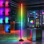 Lampadaire sur pied led dangle rgb avec app & t�l�commande16 millions couleurs& 300 modes lampe dambiance ...