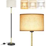 Lampadaire sur pied - suteo - 3 temp�ratures de couleur - 9w e27 ampoule incluse - interrupteur au pied ...