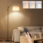 Lampadaire avec t�l�commande - suteo - 1874 cm - 3 couleurs changeantes - 9w ampoule - minuterie 1h
