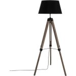 Lampadaire tr�pied runo bois noir h145cm - atmosphera createur dinterieur