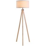 Homcom - lampadaire - bois - 45x45x152cm - beige Homcom - lampadaire - bois - 45x45x152cm - beige