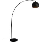 Lampadaire arc hyto marbre et m�tal noir h177cm - atmosphera createur dinterieur