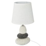 Lampe clary c�ramique blanc ivoire h33cm - atmosphera createur dinterieur