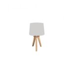 Lampe tr�pied h. 30cm bois gris - atmosphera cr�ateur dint�rieur