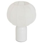 Lampe � poser en acier design moderne blanc 25x25x33 cm