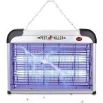 Lampe anti moustique electrique intrieur et extrieur tue mouches 20w efficace 200m