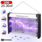 Lampe anti moustique - uv led tue mouches destructeur d insectes electrique 20w - efficace 25 - 30m�