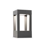 Lampe balise led 5w gris fonc - faro - extrieur jardin - mtal