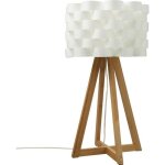 Lampe moki bambou blanc h55cm - atmosphera createur dinterieur