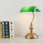 Lampe de bureau ancienne - vert - banquier - verre - métal - articulé Lampe de bureau ancienne - vert - banquier - verre - métal - articulé