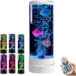 Lampe � bulles poisson lampe calmante pour aquarium avec t�l�commande pour adultes salon armoire chambre ...
