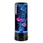 Lampe � bulles de poisson t�l�command�e lampe � lave branchable usb 16 couleurs mini poissons flottants ...