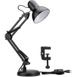 Lampe de bureau - zgeer - e27 - noir - articul�e - 60w
