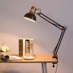 Lampe de bureau - design rtro - pince - bras pivotant - mtal - e27