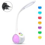 Lampe de bureau - jormftte - modle tactile rgb - rglable - led - enfant - blanc